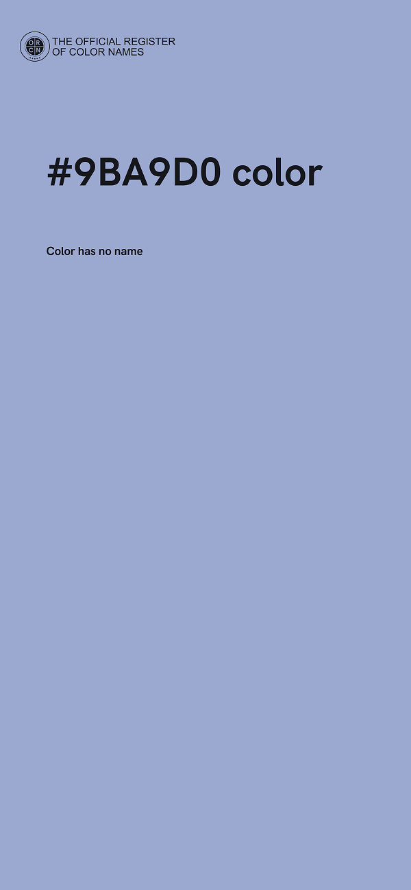 #9BA9D0 color image
