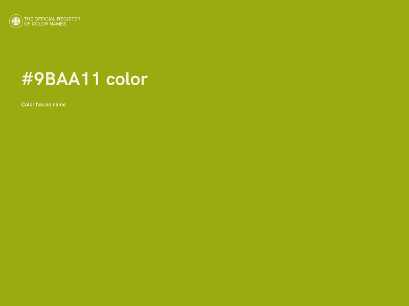 #9BAA11 color image