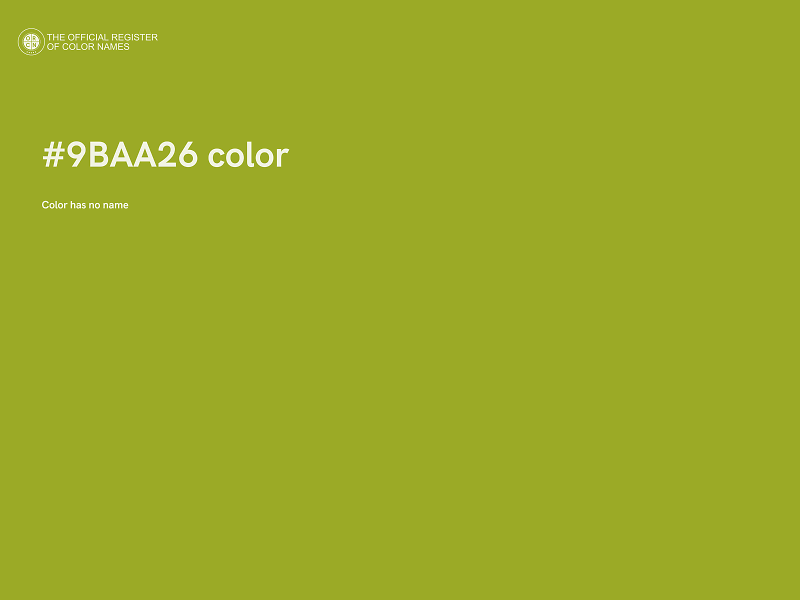 #9BAA26 color image