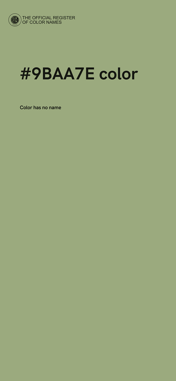 #9BAA7E color image