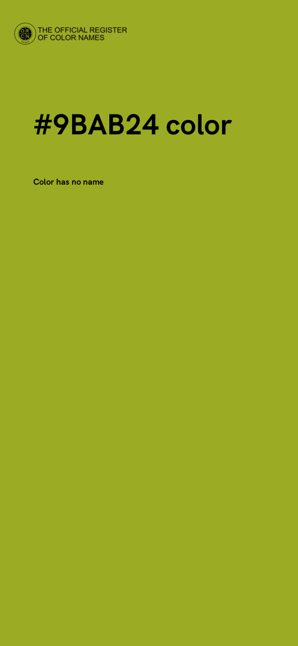 #9BAB24 color image