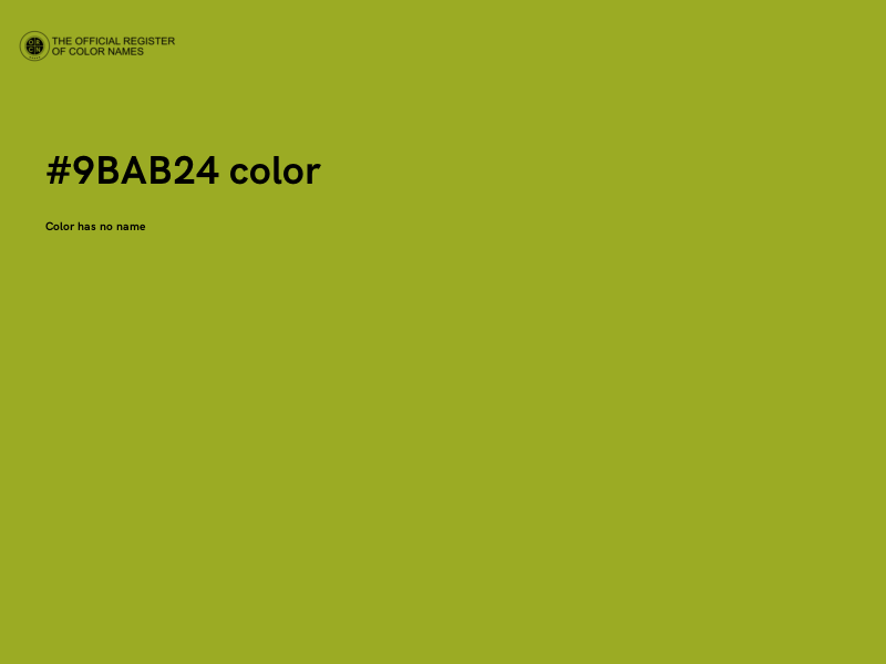 #9BAB24 color image