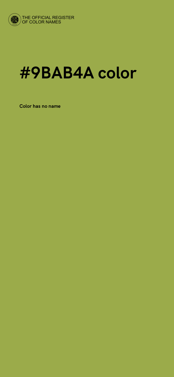 #9BAB4A color image