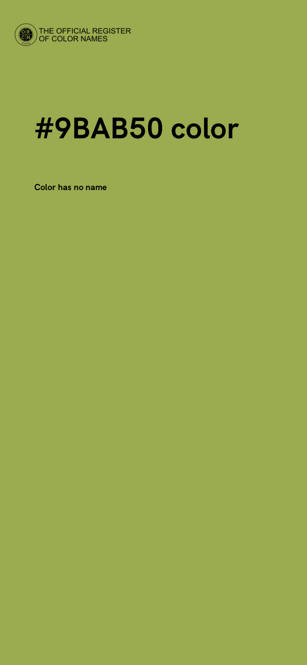 #9BAB50 color image