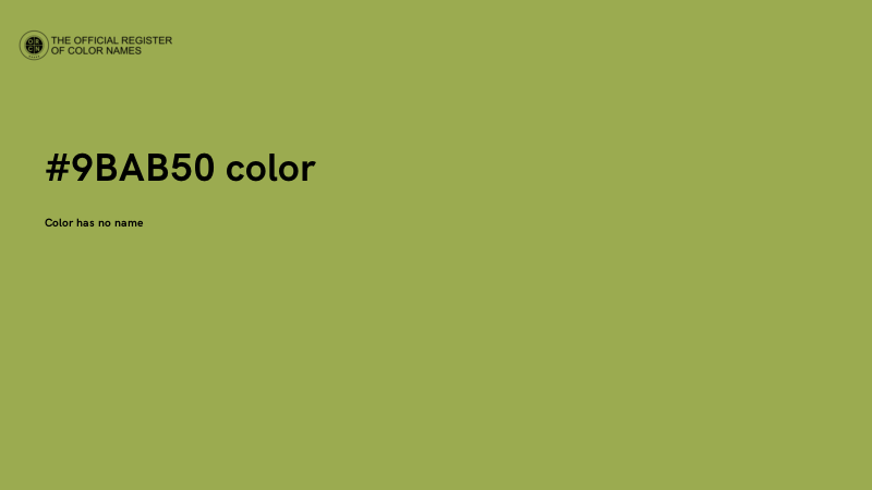 #9BAB50 color image