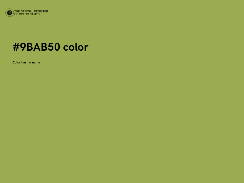 #9BAB50 color image