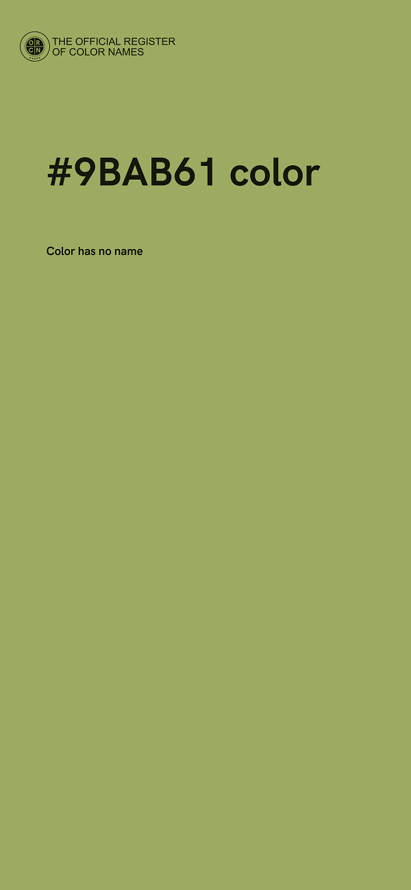 #9BAB61 color image