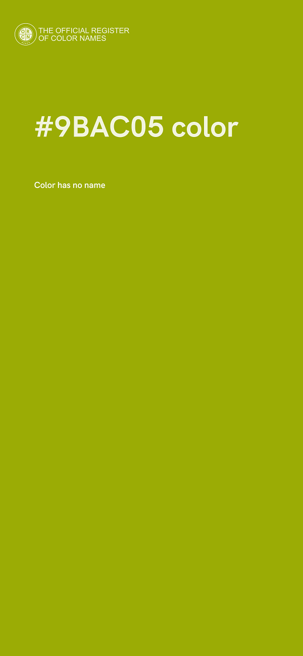 #9BAC05 color image