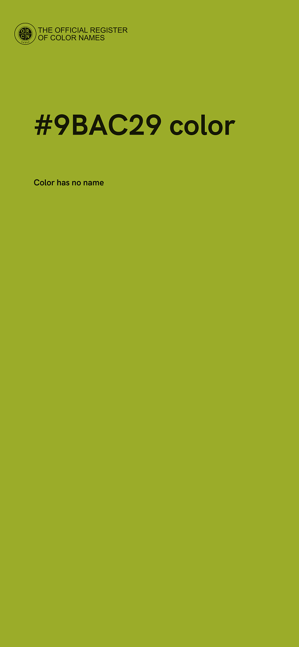 #9BAC29 color image