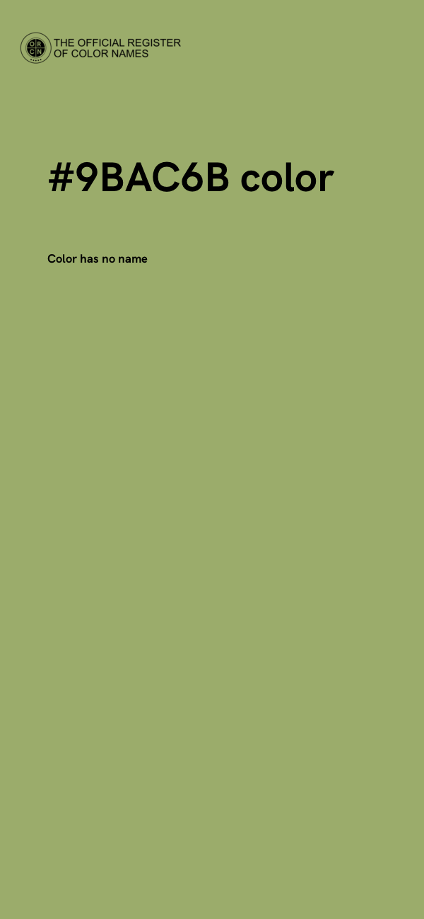#9BAC6B color image