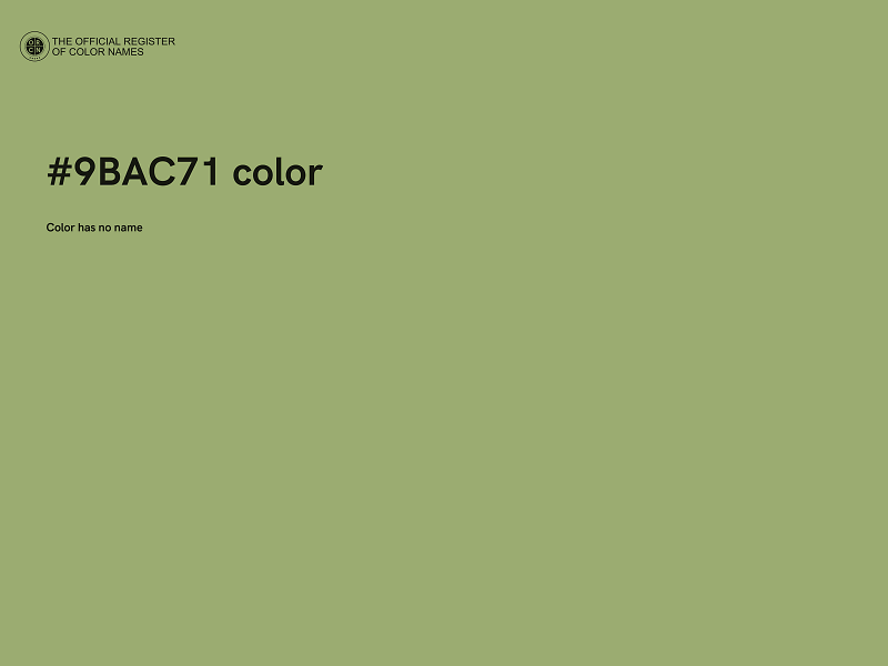 #9BAC71 color image
