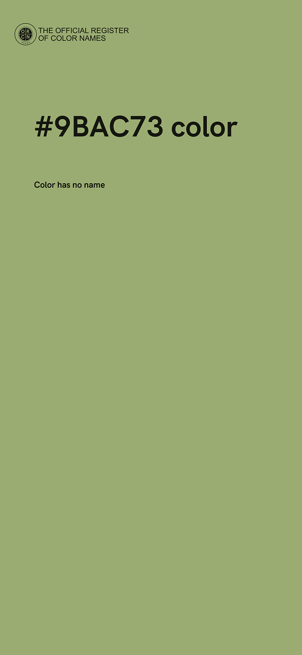 #9BAC73 color image
