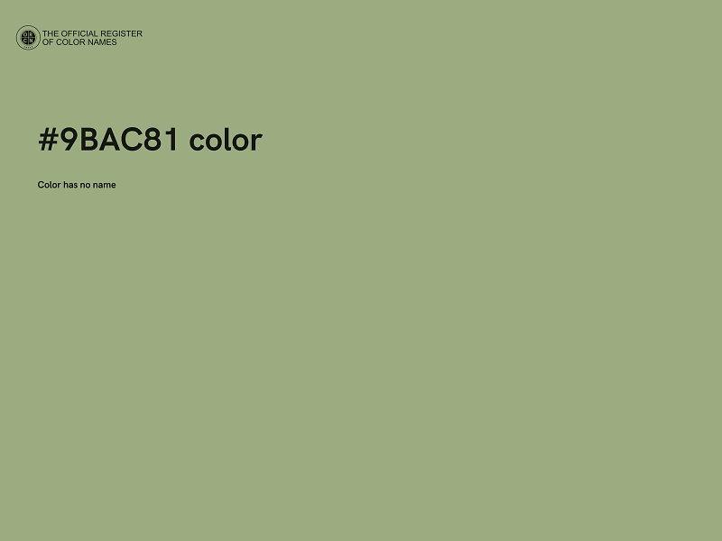 #9BAC81 color image