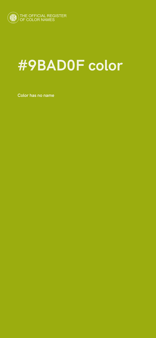 #9BAD0F color image