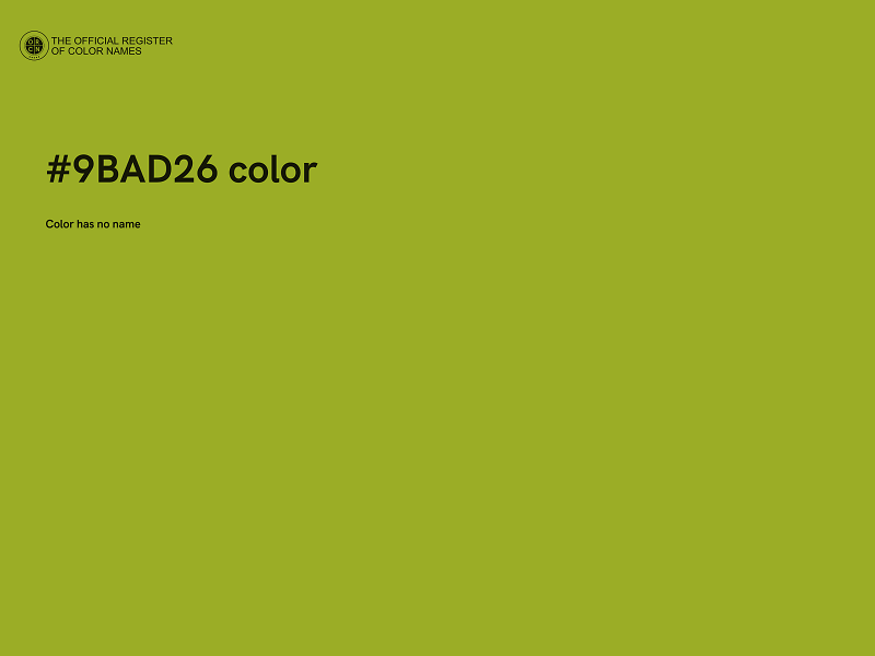 #9BAD26 color image