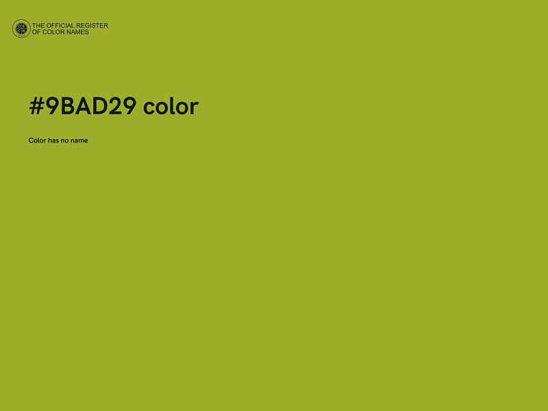 #9BAD29 color image