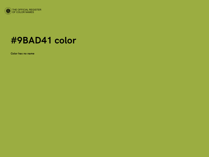 #9BAD41 color image