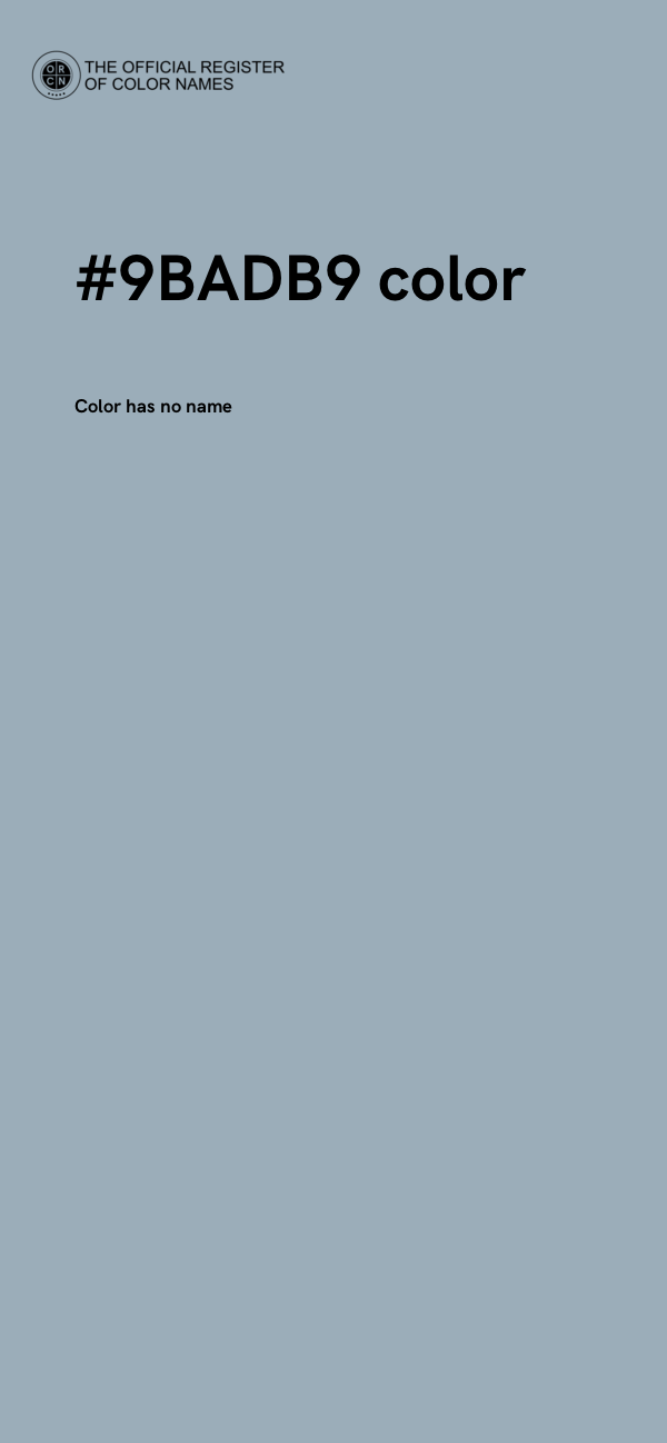 #9BADB9 color image
