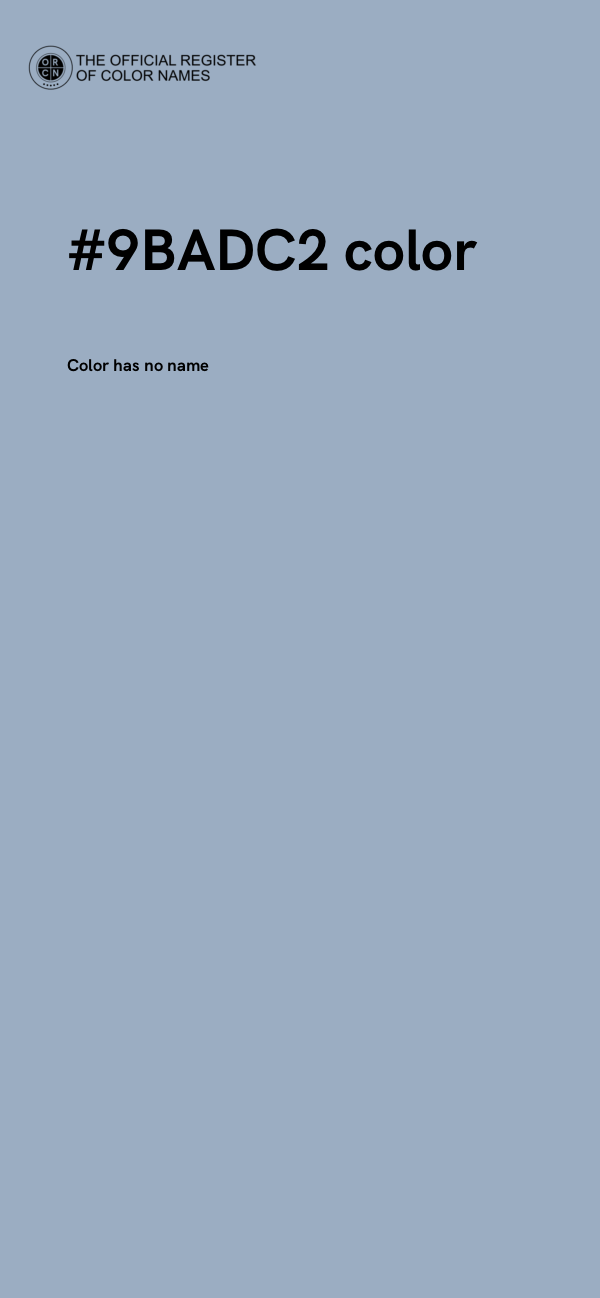 #9BADC2 color image