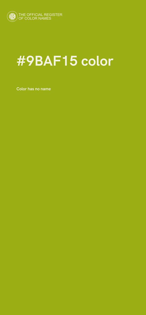#9BAF15 color image