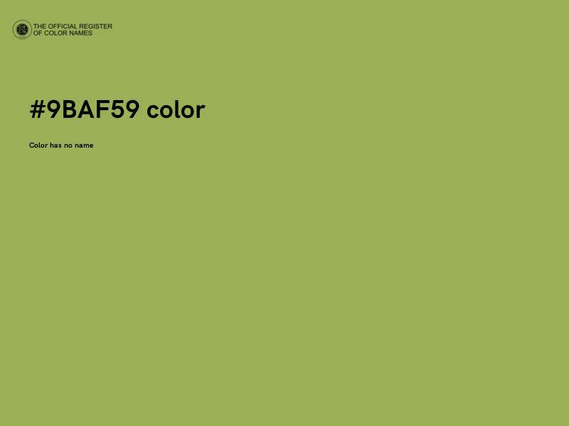 #9BAF59 color image