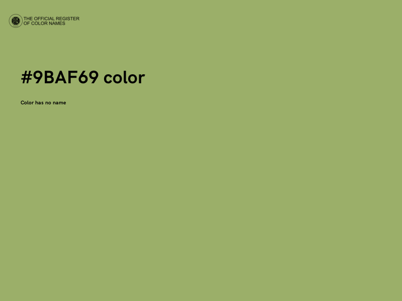 #9BAF69 color image