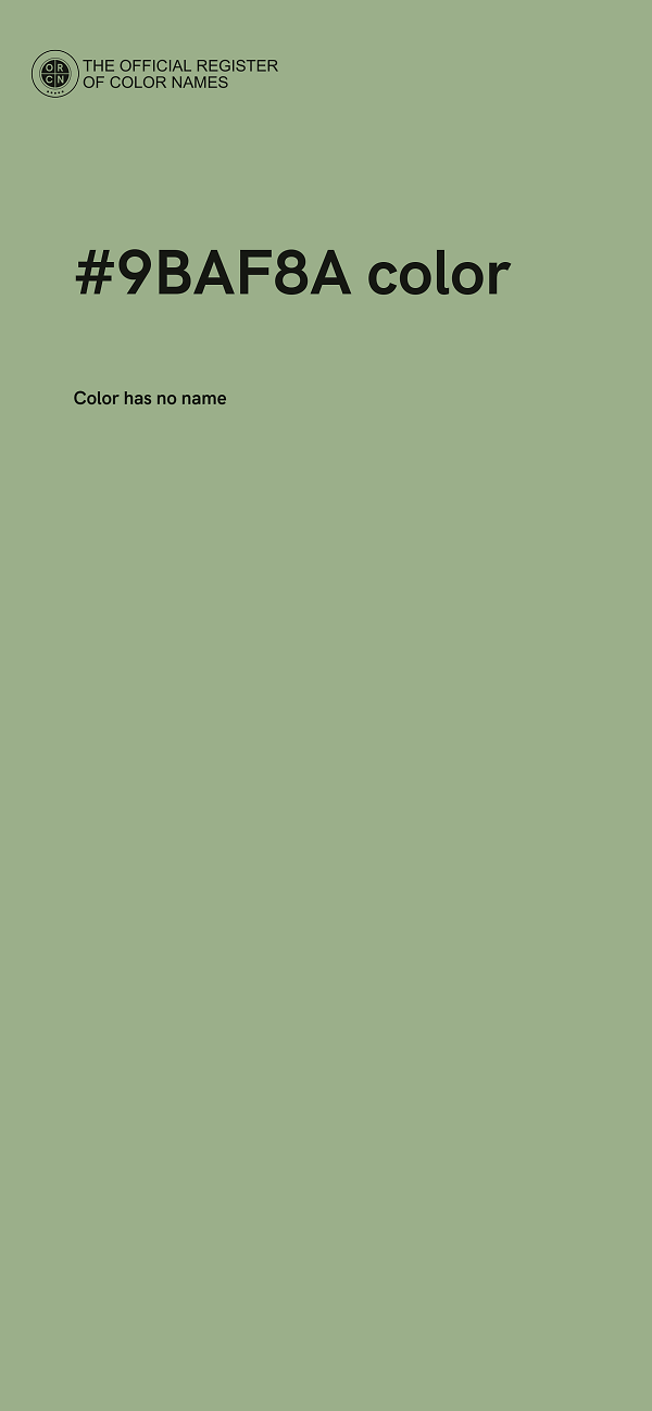 #9BAF8A color image