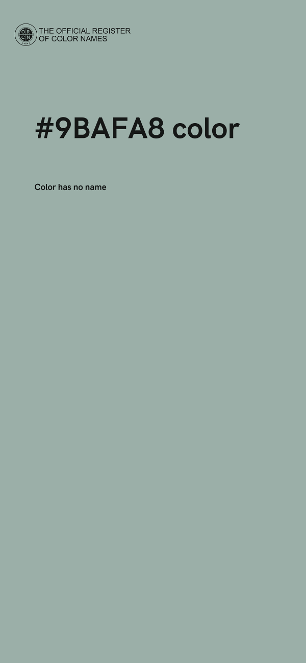 #9BAFA8 color image