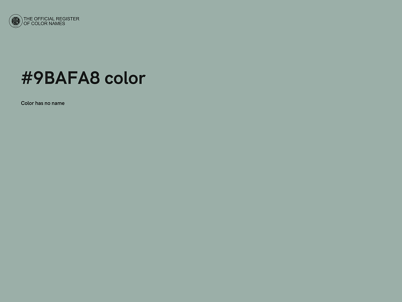 #9BAFA8 color image