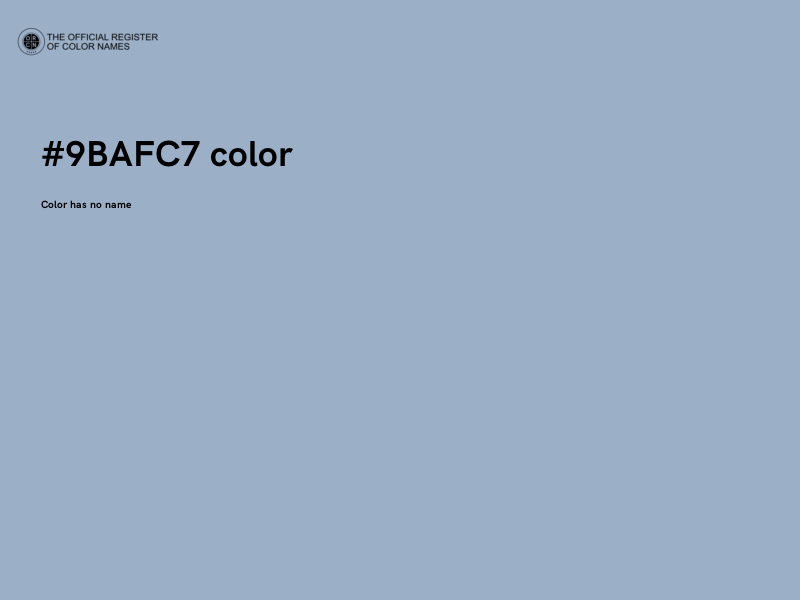 #9BAFC7 color image