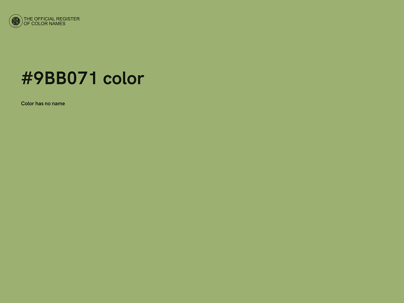 #9BB071 color image