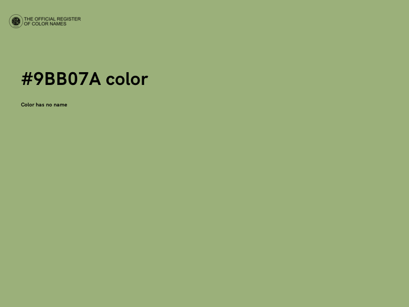 #9BB07A color image