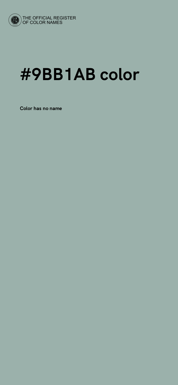 #9BB1AB color image