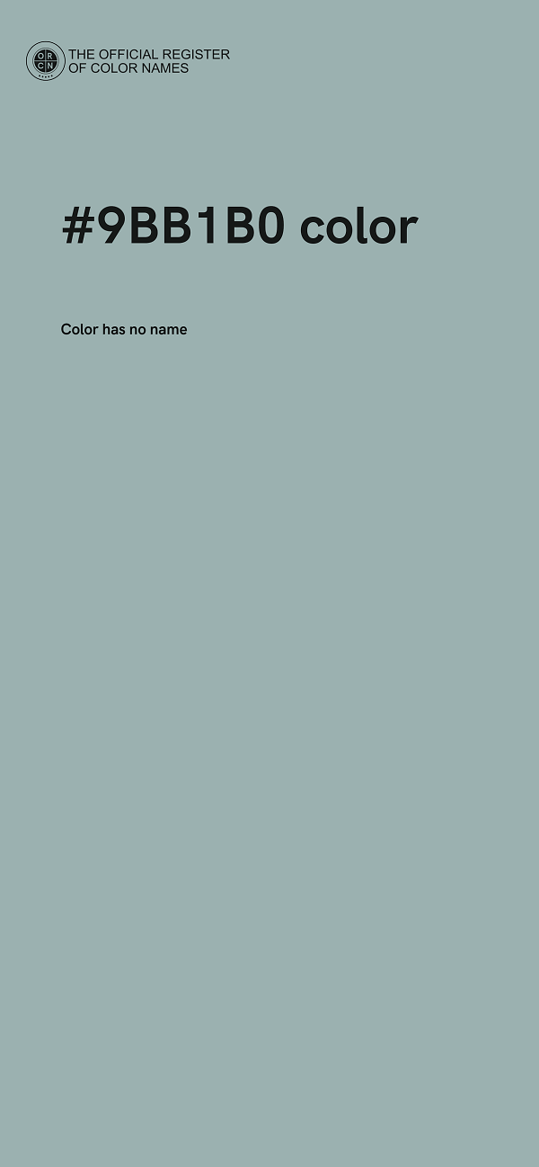 #9BB1B0 color image