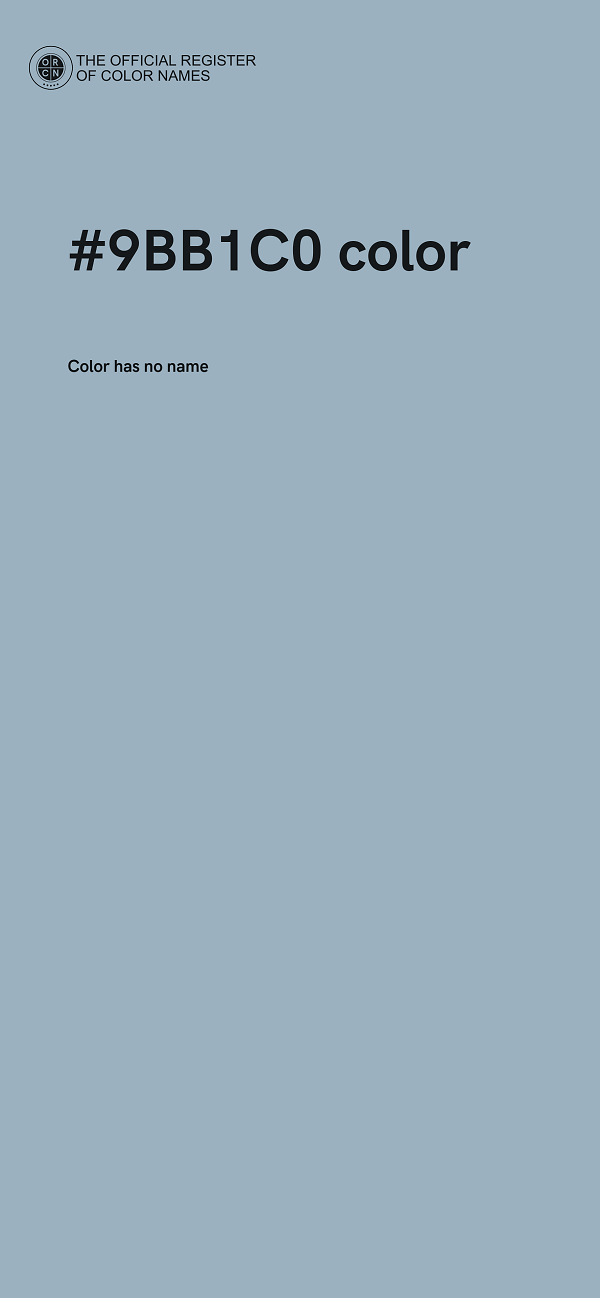 #9BB1C0 color image