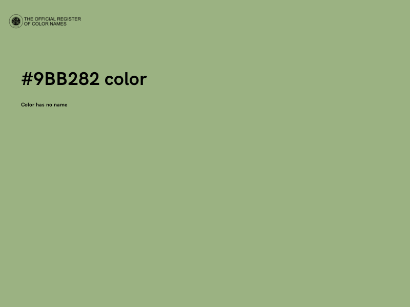 #9BB282 color image