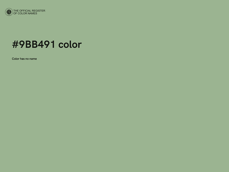 #9BB491 color image