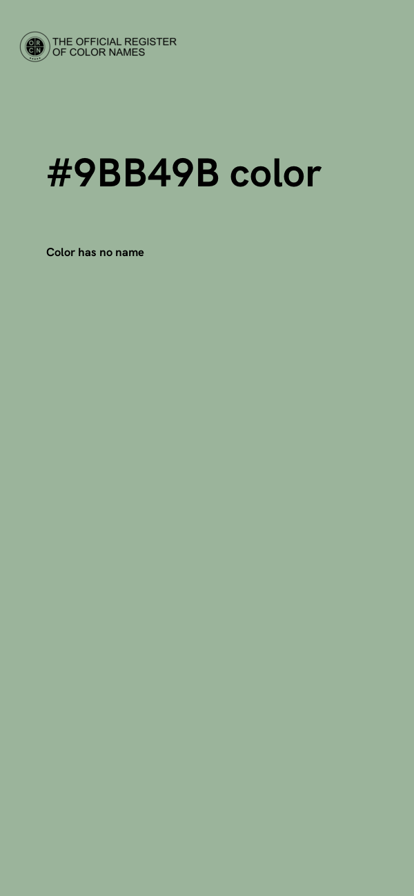 #9BB49B color image