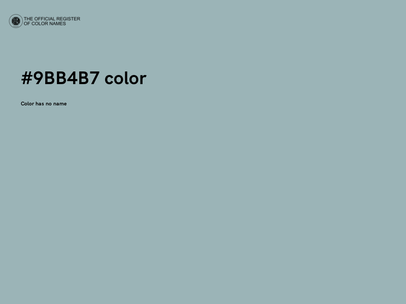 #9BB4B7 color image