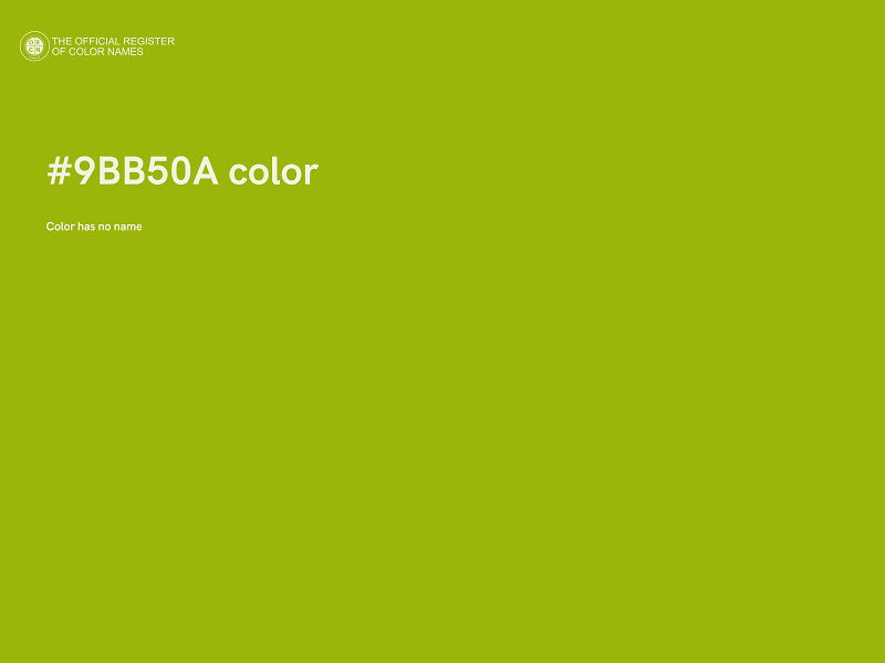 #9BB50A color image