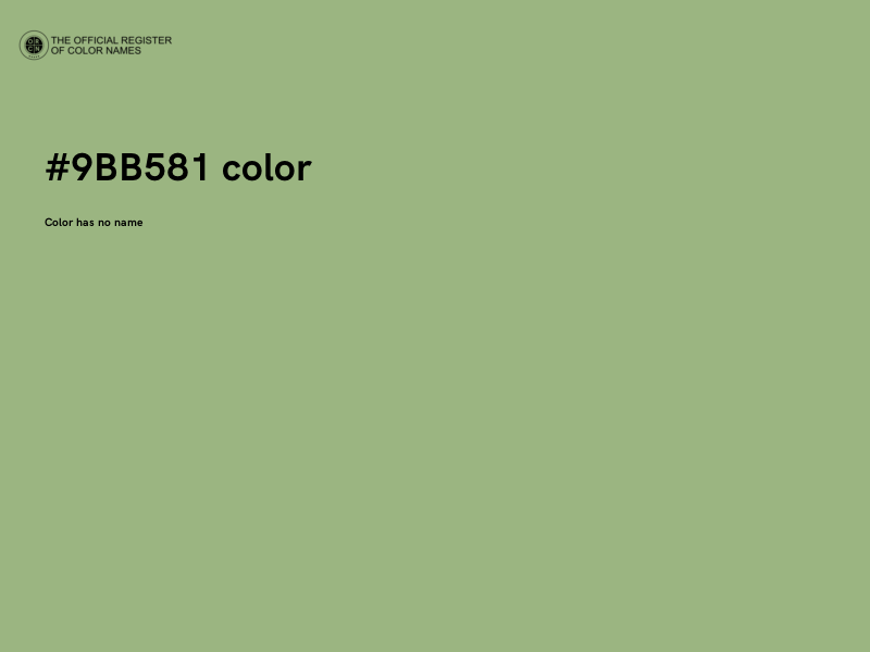 #9BB581 color image
