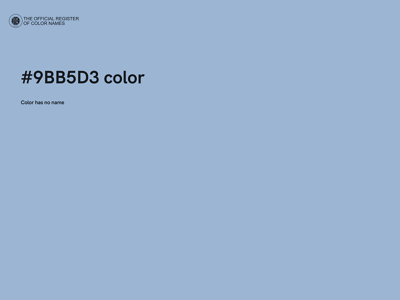 #9BB5D3 color image