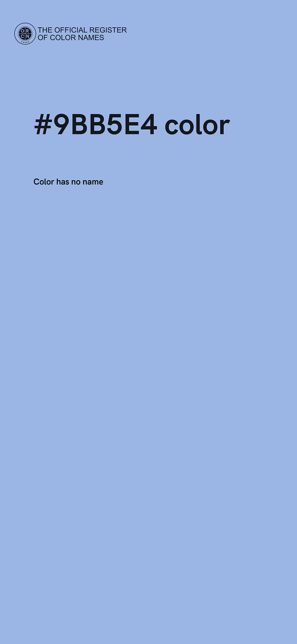 #9BB5E4 color image