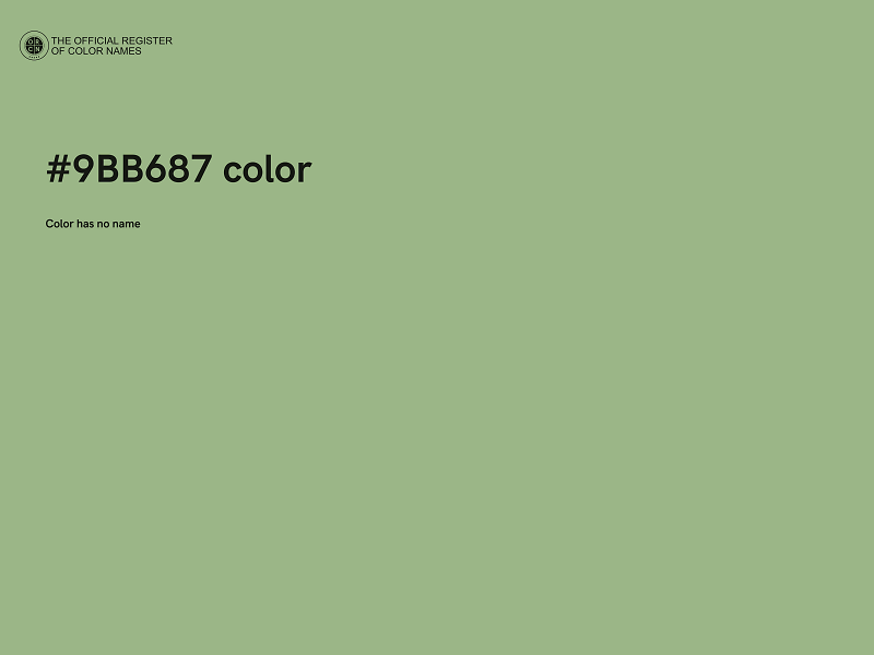 #9BB687 color image