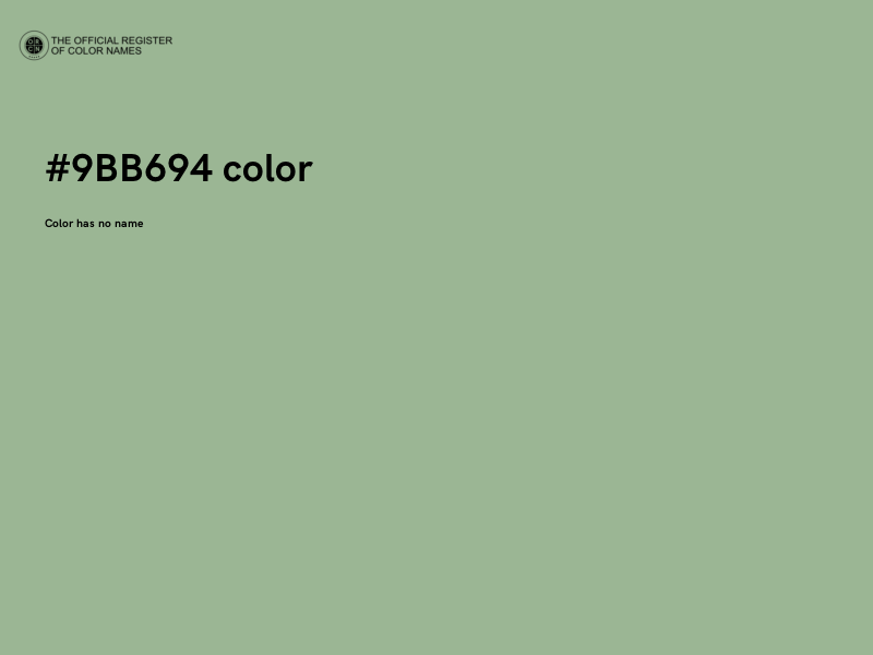 #9BB694 color image