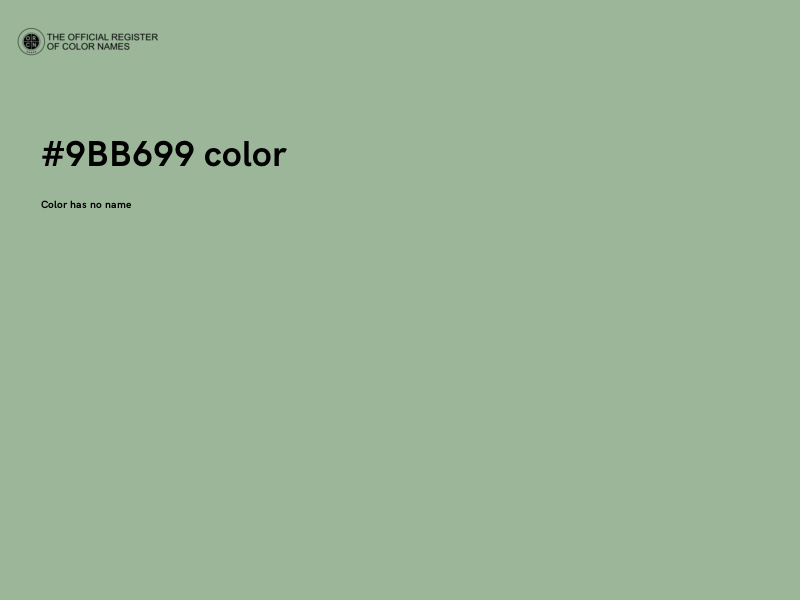 #9BB699 color image