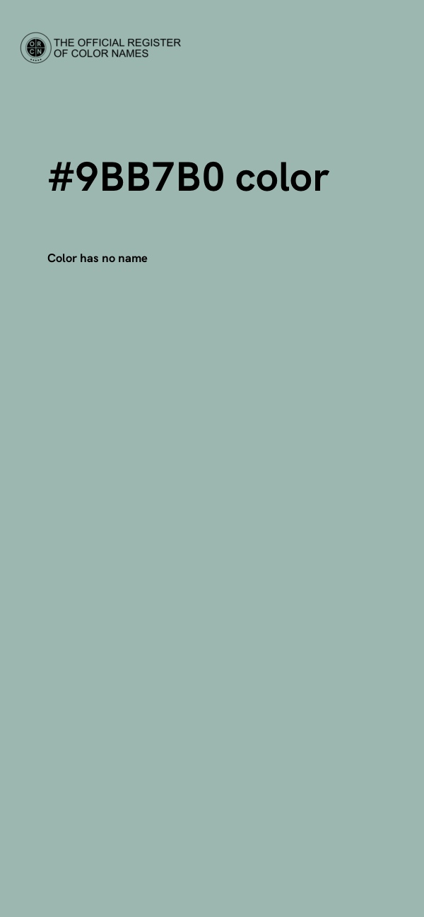 #9BB7B0 color image