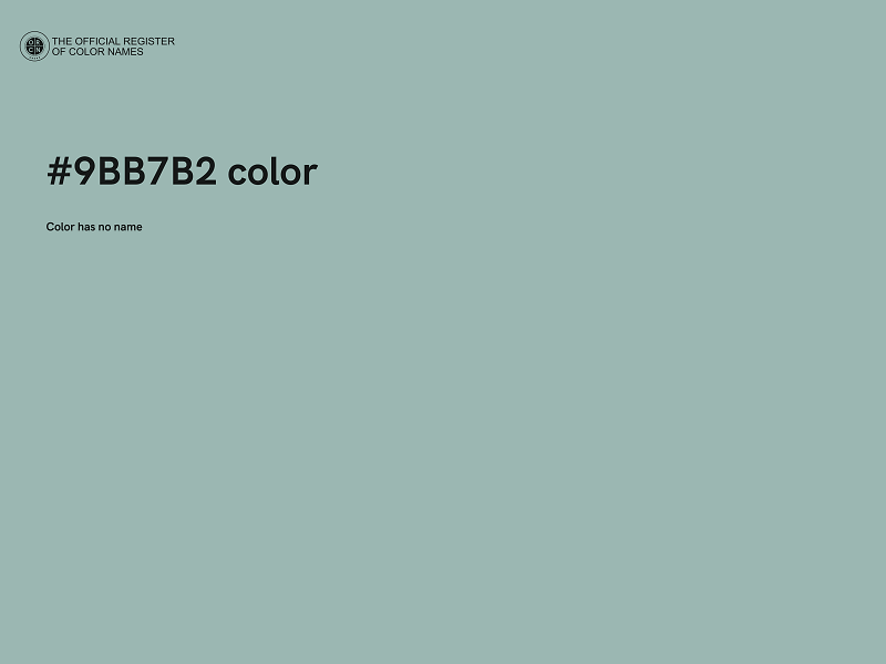 #9BB7B2 color image
