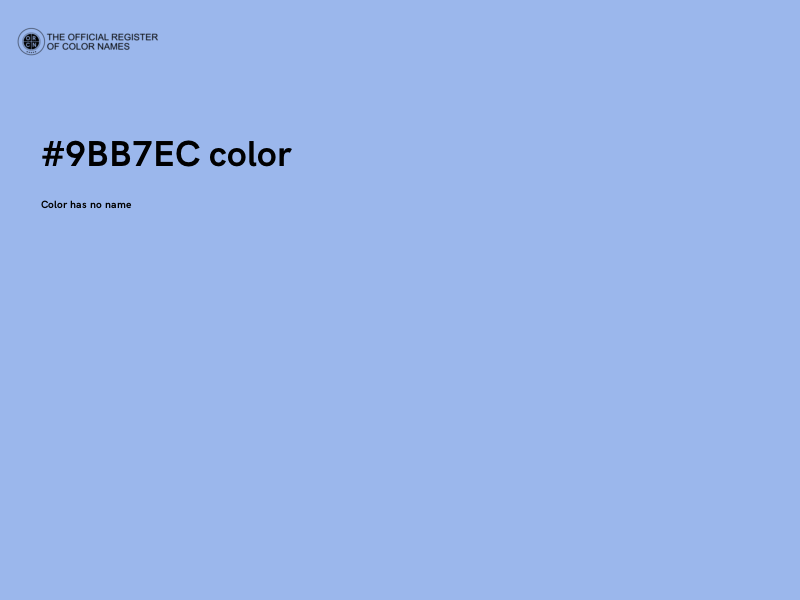 #9BB7EC color image