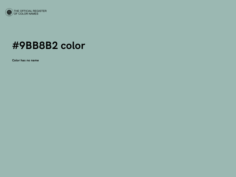 #9BB8B2 color image